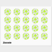 Sticker Rond green slime grey fun anniversaire de enfant party  (Feuille)
