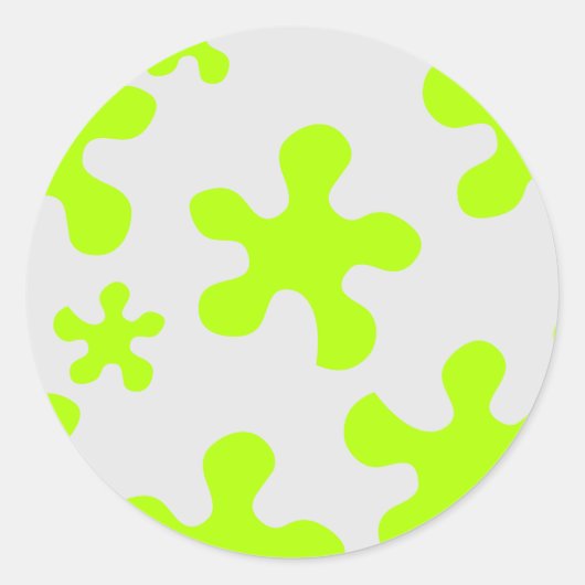 Sticker Rond green slime grey fun anniversaire de enfant party  (Devant)