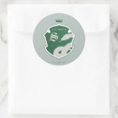 Sticker Rond Green SLYTHERIN™ Décrit Crest courbé (Sac)