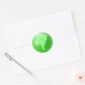 Sticker Rond Green South America Globe (Enveloppe)
