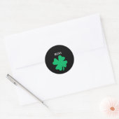 Sticker Rond Green St Patrick's Day Irish Shamrock Leaf 2023 (Enveloppe)