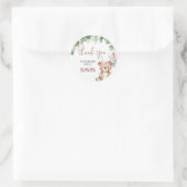 Sticker Rond Green Teddy Bear Fête d'anniversaire (Sac)