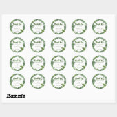 Sticker Rond Green Tropical Palm Feuille Summer Island Mariage (Feuille)