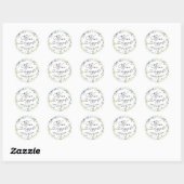 Sticker Rond Green We's Engaged Engagement Party (Feuille)