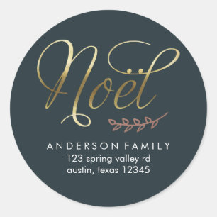 Sticker Rond Green Winter Joy