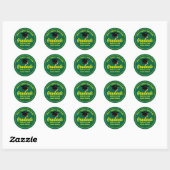 Sticker Rond Green Yellow Graduate Custom 2025 Graduation Party (Feuille)