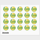 STICKER ROND GREENBAY PACKERS (Feuille)