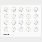 Sticker Rond Greenery and Bold Bridal Shower  (Feuille)