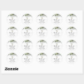 Sticker Rond Greenery Matcha Thank You Bridal Shower Favor (Feuille)