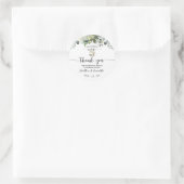 Sticker Rond Greenery Matcha Thank You Bridal Shower Favor (Sac)