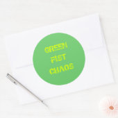 STICKER ROND GREENFISTCHAOS (Enveloppe)