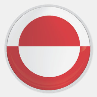 Sticker Rond Greenland Round Icon X4