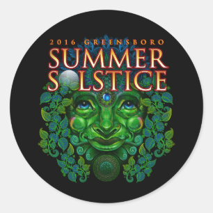 Sticker Rond Greensboro Summer Solstice Festival 2016 Souvenir