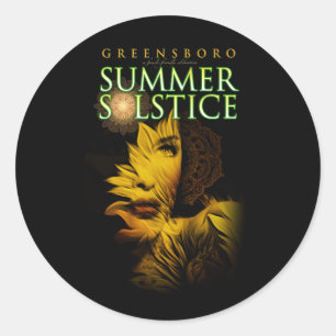 Sticker Rond Greensboro Summer Solstice Festival 2019 Souvenir