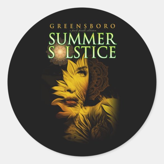 Sticker Rond Greensboro Summer Solstice Festival 2019 Souvenir (Devant)