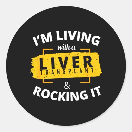 Sticker Rond Greffe du foie (Devant)