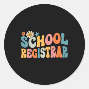 Sticker Rond Greffier de l'école super Retourner à l'école