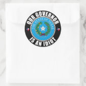 Sticker Rond Gregg Abbott est un idiot (Sac)