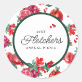 Sticker Rond Grenade botanique sur mesure (Devant)