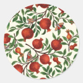 Sticker Rond Grenades et papillons Bella sur blanc (Devant)