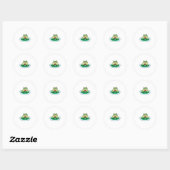 Sticker Rond Grenouille (Feuille)
