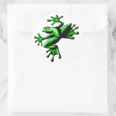 Sticker Rond Grenouille à arbre vert (Sac)