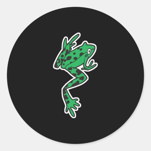 Sticker Rond grenouille à pattes longues (Devant)