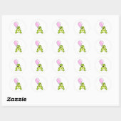 Sticker Rond Grenouille avec ballon (Feuille)