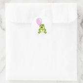 Sticker Rond Grenouille avec ballon (Sac)