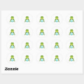 Sticker Rond Grenouille avec boule de cristal (Feuille)
