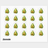 Sticker Rond Grenouille Avocat (Feuille)