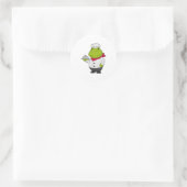Sticker Rond Grenouille comme cuire avec Plateau (Sac)