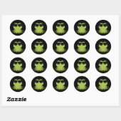 Sticker Rond Grenouille cool (Feuille)