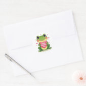 Sticker Rond grenouille de la Saint-Valentin (Enveloppe)