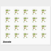 Sticker Rond Grenouille de laboratoire (Feuille)