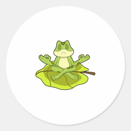 Sticker Rond Grenouille en Méditerranée (Devant)