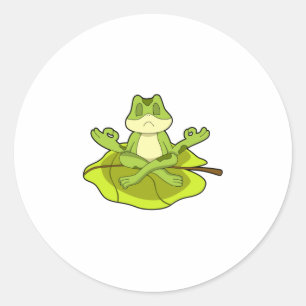 Sticker Rond Grenouille en Méditerranée
