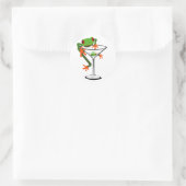 Sticker Rond Grenouille et Martini (Sac)