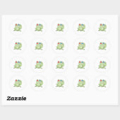 Sticker Rond Grenouille Glasses (Feuille)