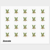 Sticker Rond Grenouille haïda (Feuille)