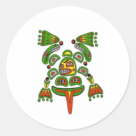 Sticker Rond Grenouille haïda (Devant)