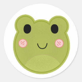 Sticker Rond grenouille mignonne