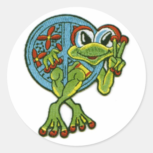 Sticker Rond Grenouille pacifique (Devant)