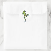 Sticker Rond Grenouille pourpre et verte (Sac)