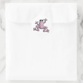 Sticker Rond Grenouille rose (Sac)