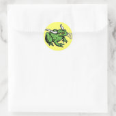 Sticker Rond Grenouille taureau par Mudge Studios (Sac)