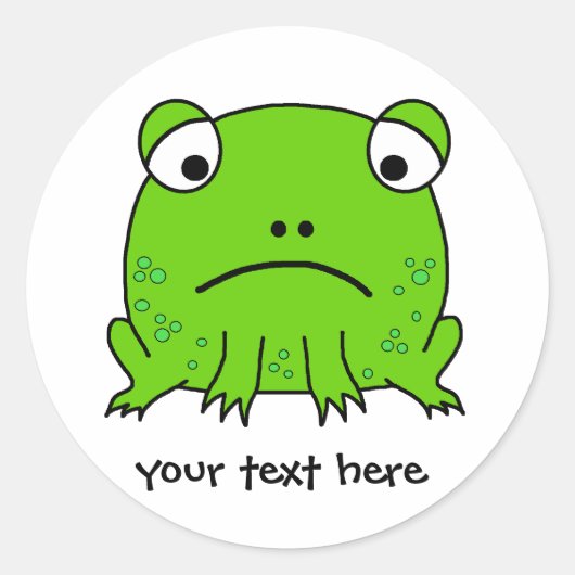 Sticker Rond Grenouille triste (Devant)