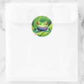 Sticker Rond Grenouille tropicale (Sac)
