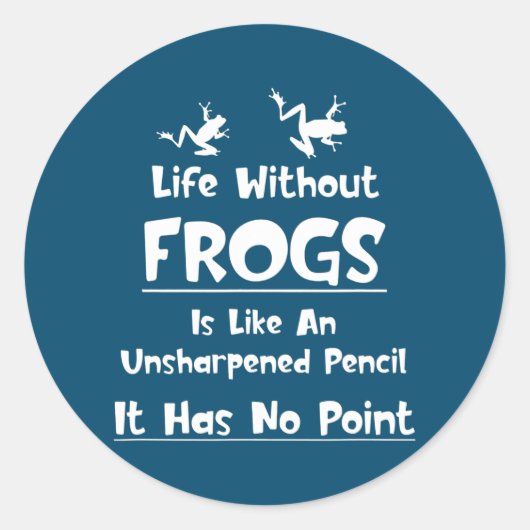 Sticker Rond Grenouille Vie Amoureuse Sans Chats Animaux De Com (Devant)