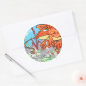 Sticker Rond Grenouille volante (Enveloppe)